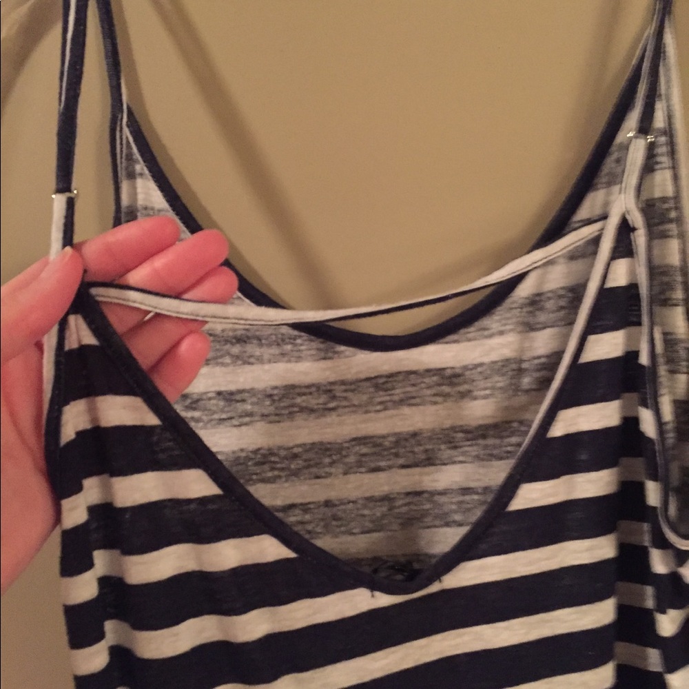 Navy Striped Monrow Tank - Picture 3 of 3